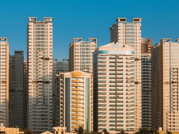 Modern apartment building